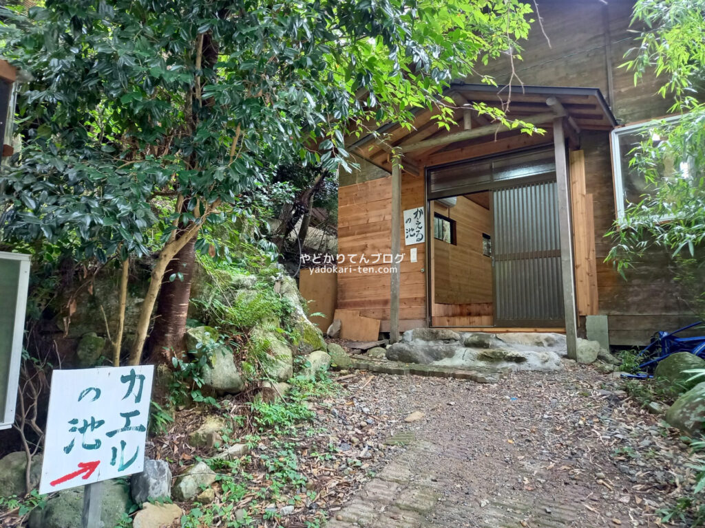 こにし観光園のカエルの池