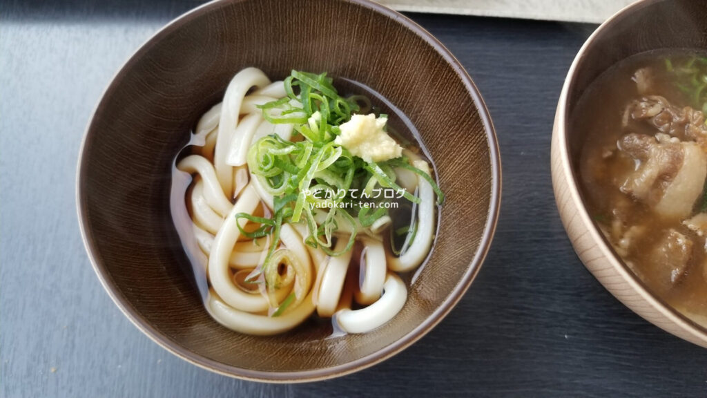 徳島グランヴィリオホテル朝食バイキングのたらいうどん