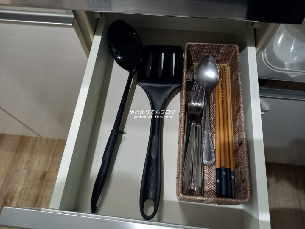 レストイン京都の調理器具やカトラリー