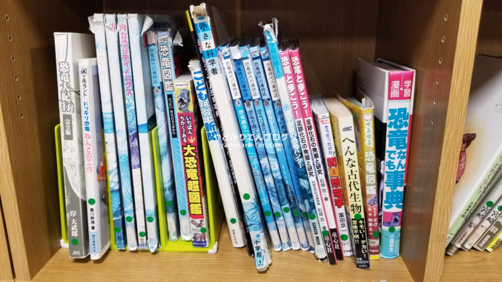 奥出雲多根自然博物館の図書コーナーの恐竜図鑑