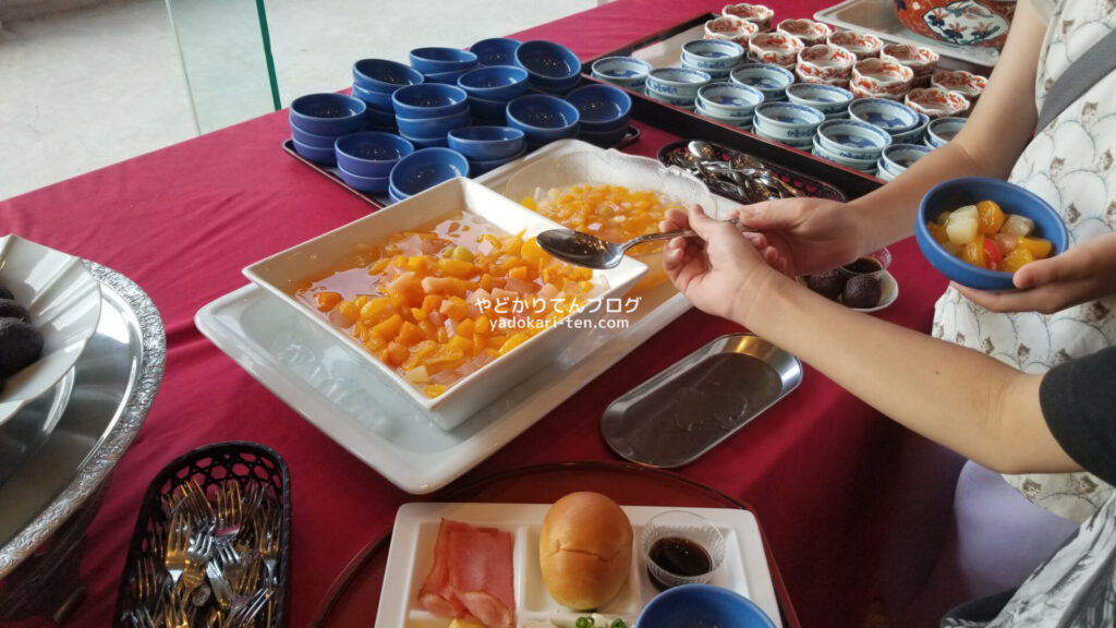 湯本観光ホテル西京朝食バイキングのフルーツポンチ