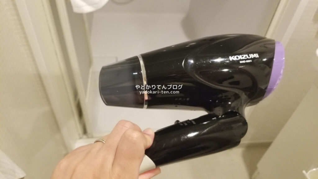 たかのばしホテル客室のドライヤー