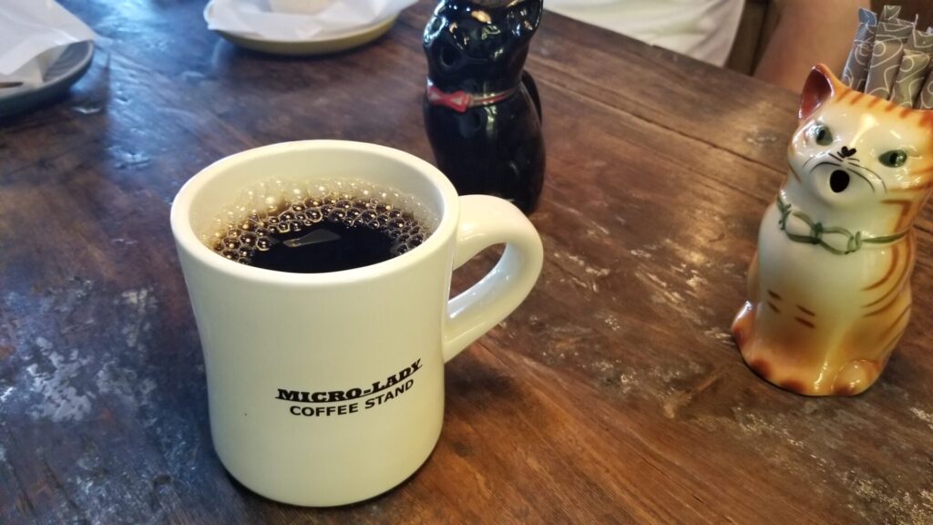 彦根駅1階の「MICRO-LADY」のコーヒー