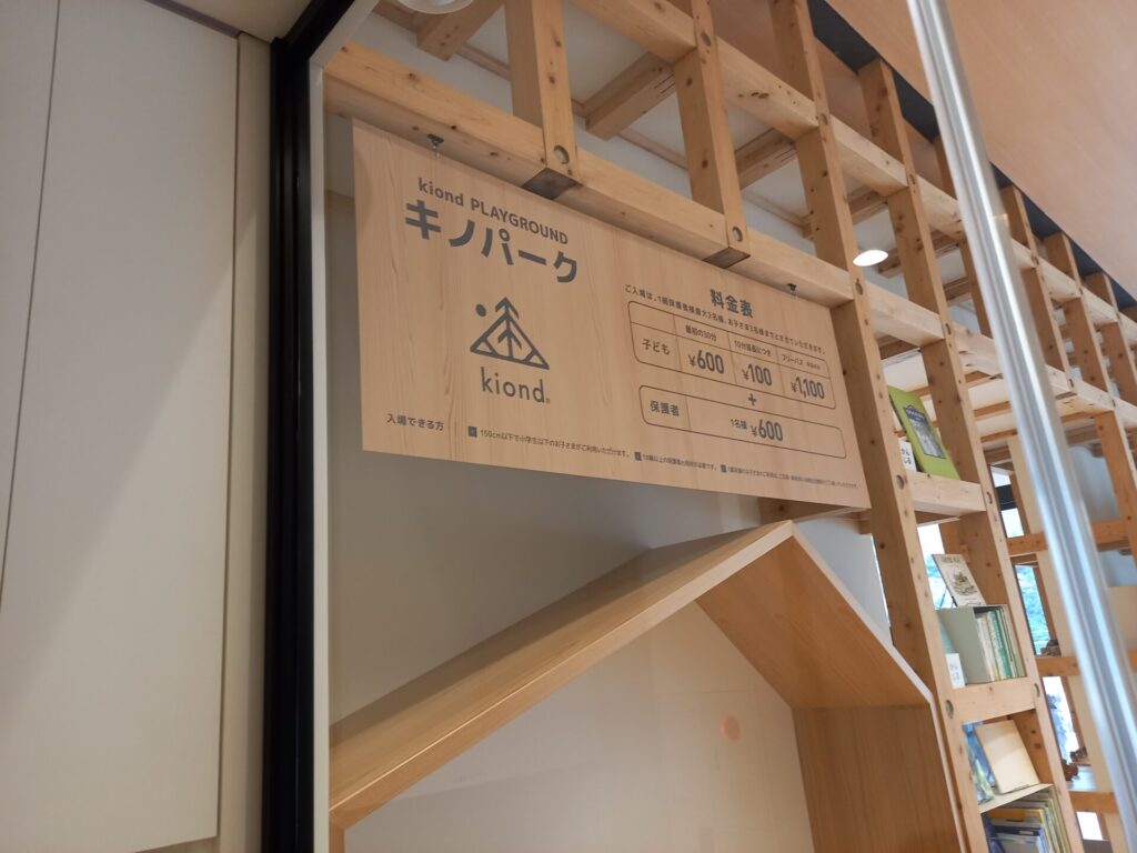 ヴィソンのキノパーク料金表